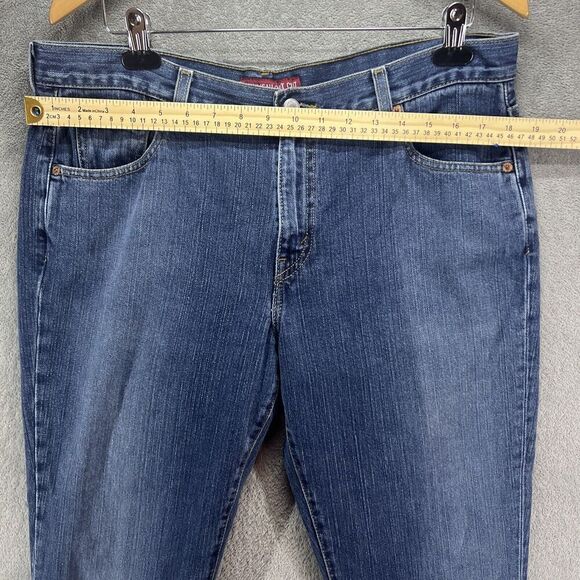 Levi's Nouveau Boot Cut Stretch Jeans 515 Denim Women 14 MIS Blue High Rise Mom - Picture 6 of 7